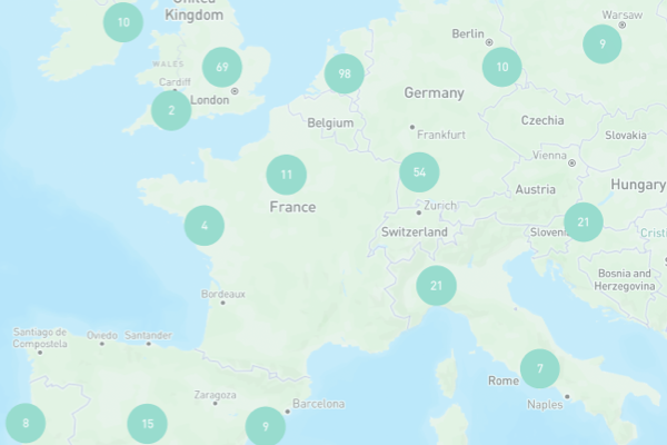 Map of speakers
